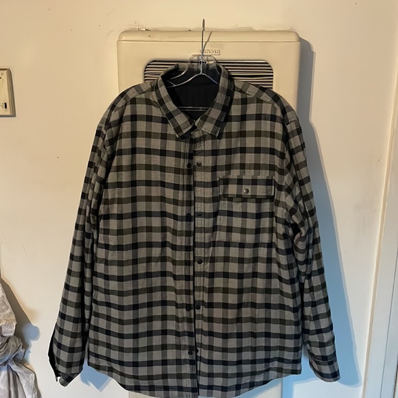 UB Tech Mens XL Navy/Gray Textured Reversible Jacket - Picture 3 of 5